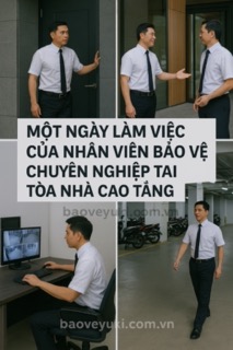 Ngày làm việc của bảo vệ chuyên nghiệp tại tòa nhà cao tầng